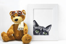 Load image into Gallery viewer, Sneaky Cat Watercolor Print