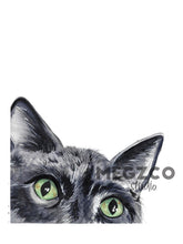 Load image into Gallery viewer, Sneaky Cat Watercolor Print