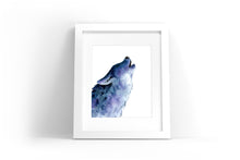 Load image into Gallery viewer, Galaxy Wolf Watercolor Print