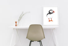 Load image into Gallery viewer, Puffin Watercolor Print