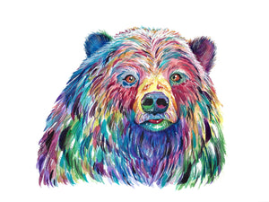 Grizzly Bear Watercolor Print