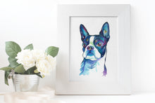 Load image into Gallery viewer, Boston Terrier Watercolor Print