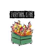 Load image into Gallery viewer, Dumpster Fire Watercolor Print