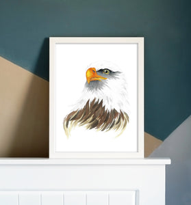 Bald Eagle Watercolor Print