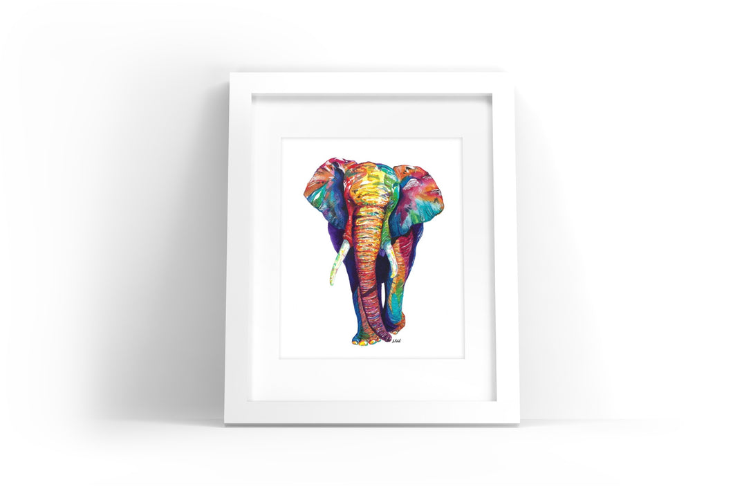 Elephant Watercolor Print