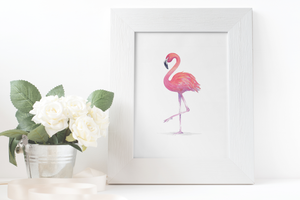 Flamingo Watercolor Print