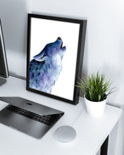 Load image into Gallery viewer, Galaxy Wolf Watercolor Print