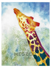 Load image into Gallery viewer, Colorful Giraffe Watercolor Print