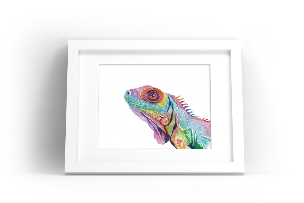Iguana Watercolor Print