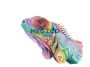 Iguana Watercolor Print