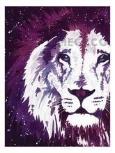 Load image into Gallery viewer, Purple Lion Watercolor Print