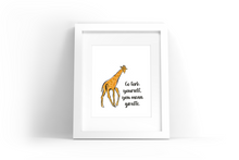 Load image into Gallery viewer, Giraffe Watercolor Print