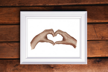 Load image into Gallery viewer, Heart Hands Watercolor Print