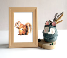 Load image into Gallery viewer, Squirrel Watercolor Print
