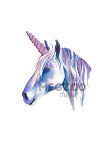 Unicorn Watercolor Print
