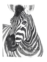 Load image into Gallery viewer, Zebra Watercolor Print